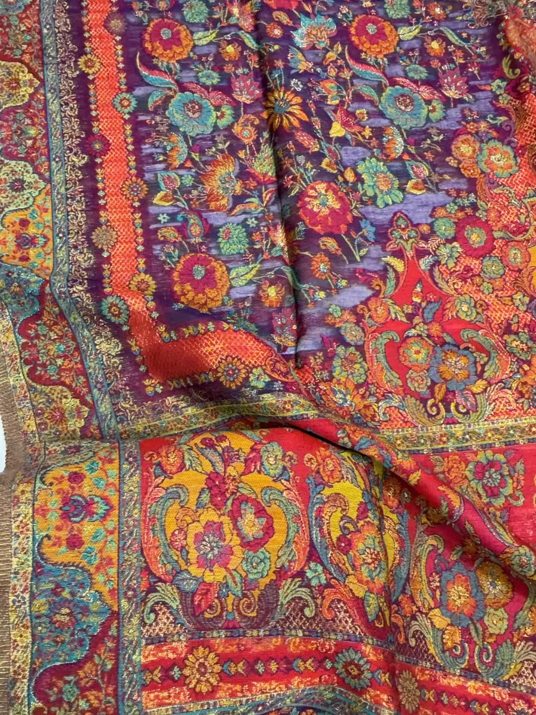 Luxury Kani Silk Shawl, Wedding Wrap Perfect Gift Made in Kashmir