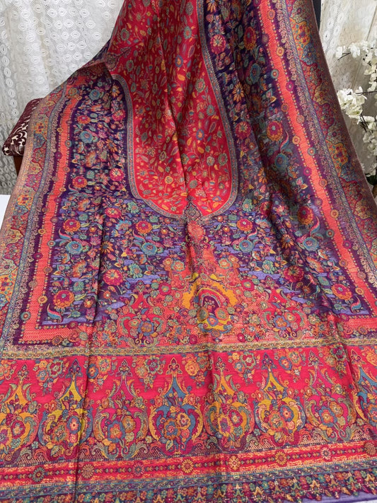 Luxury Kani Silk Shawl, Wedding Wrap Perfect Gift Made in Kashmir