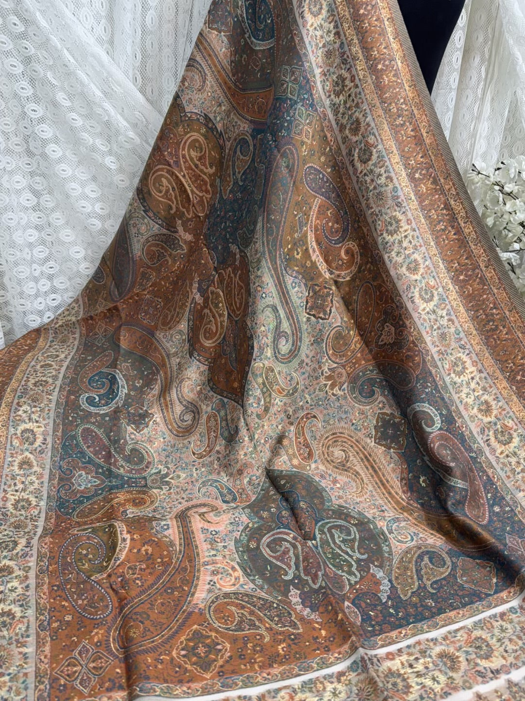 Luxury Kani Silk Shawl, Wedding Wrap Perfect Gift Made in Kashmir