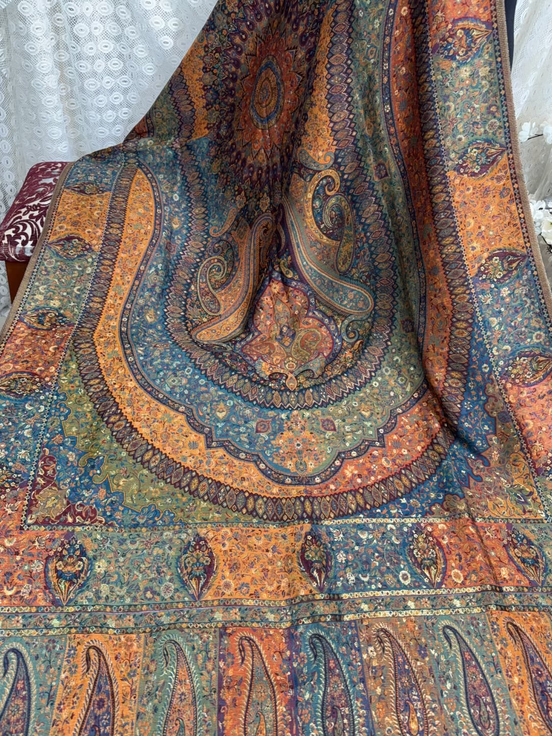 2 Piece Chiffon Mukesh Work Handmade Suit | Shirt Dupatta