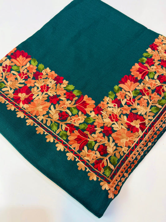 Pashmina Stole | Aari Border Embroidery 4 Side Border Perfect Gift I Zinc