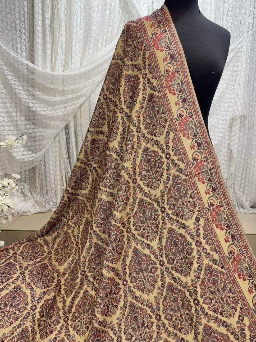 2 Piece Chikankari Lawn Suit Orange