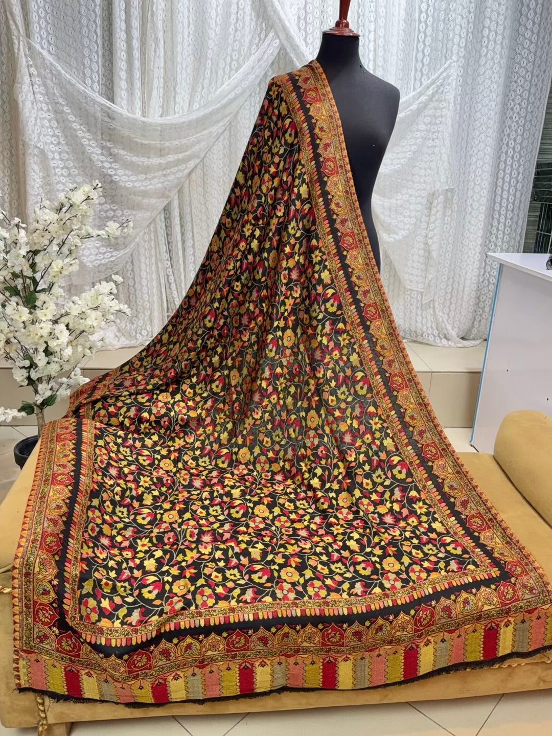 2 Piece Chikankari Lawn Suit Orange