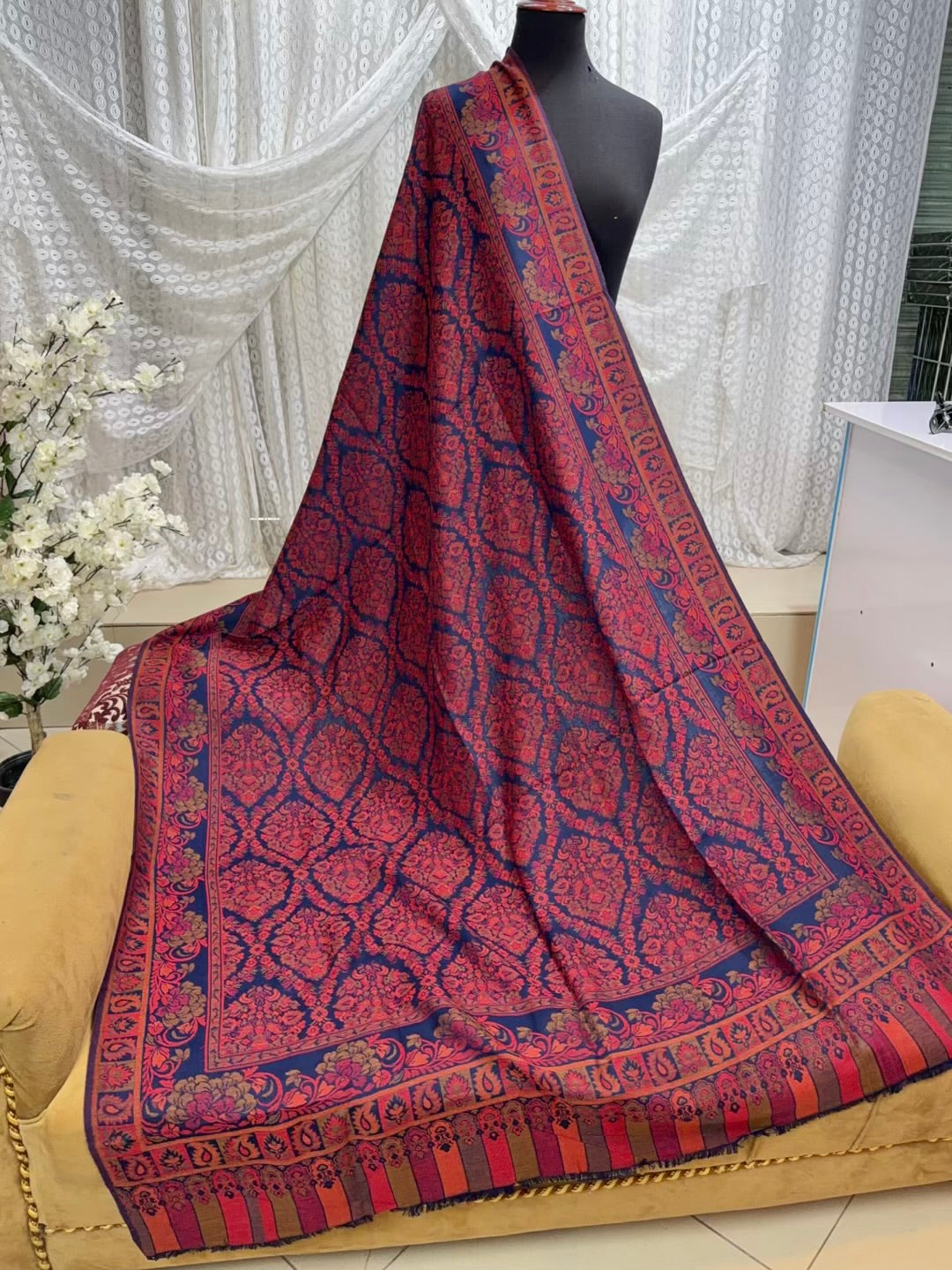 2 Piece Chikankari Lawn Suit Orange