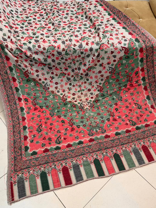 Pashmina Wool Kani Shawl in Full Size Multi Color | K308