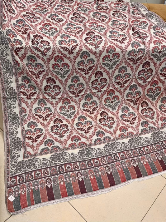 Pashmina Wool Kani Shawl in Full Size Multi Color | K311