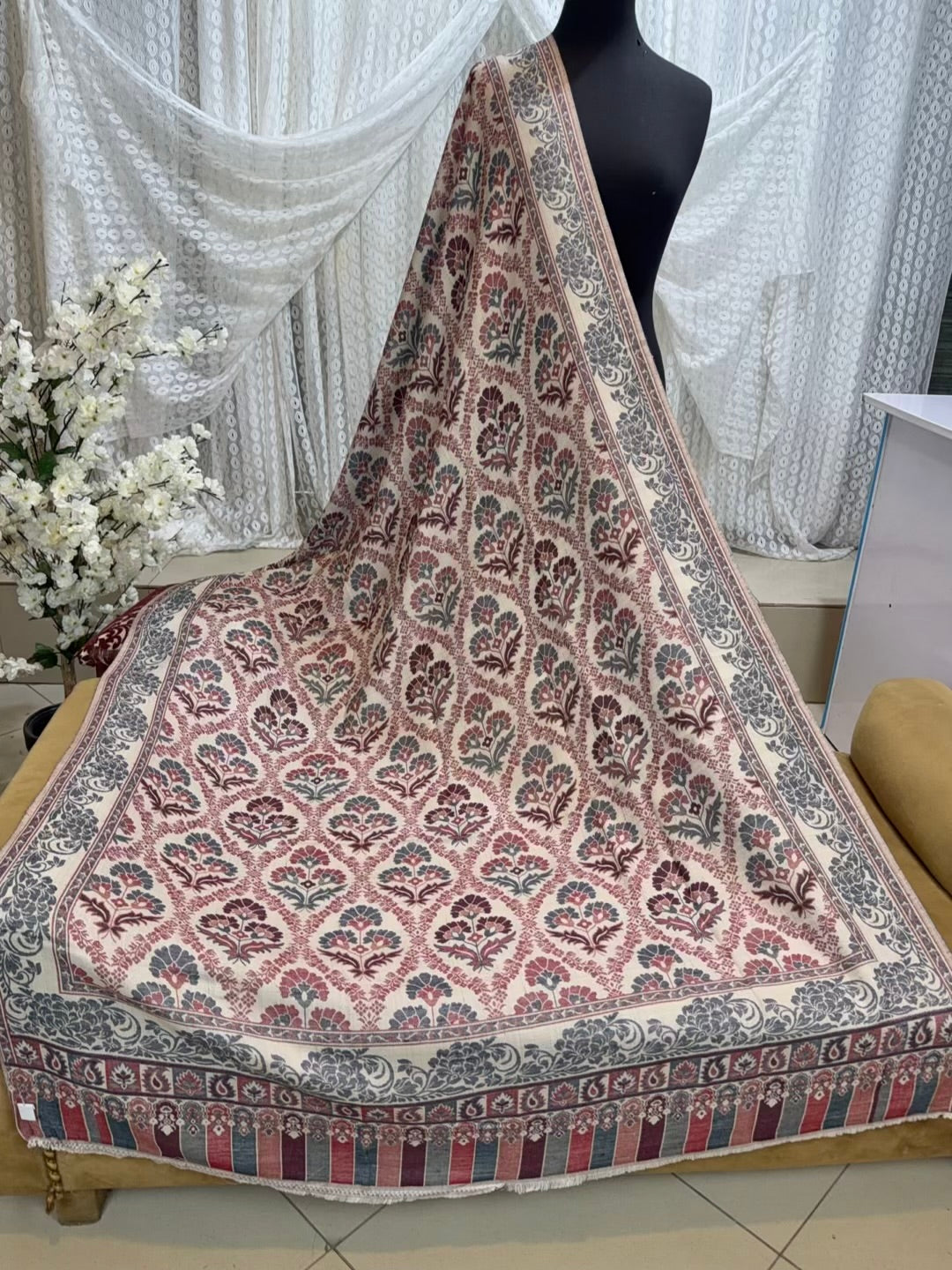 2 Piece Chikankari Lawn Suit Orange