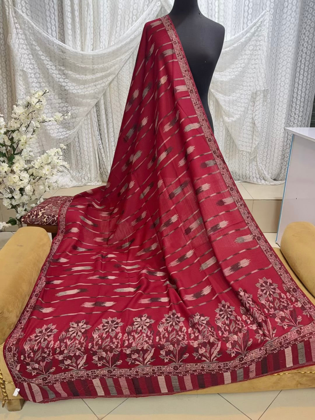 2 Piece Chikankari Lawn Suit Orange