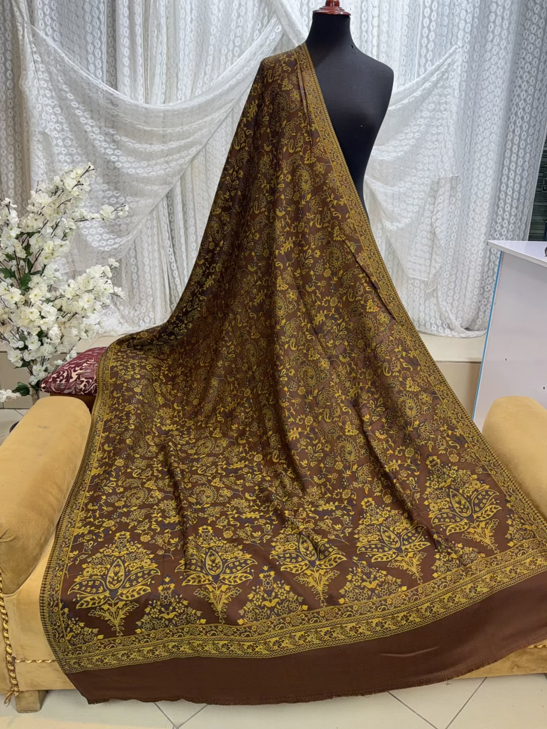 2 Piece Chikankari Lawn Suit Orange