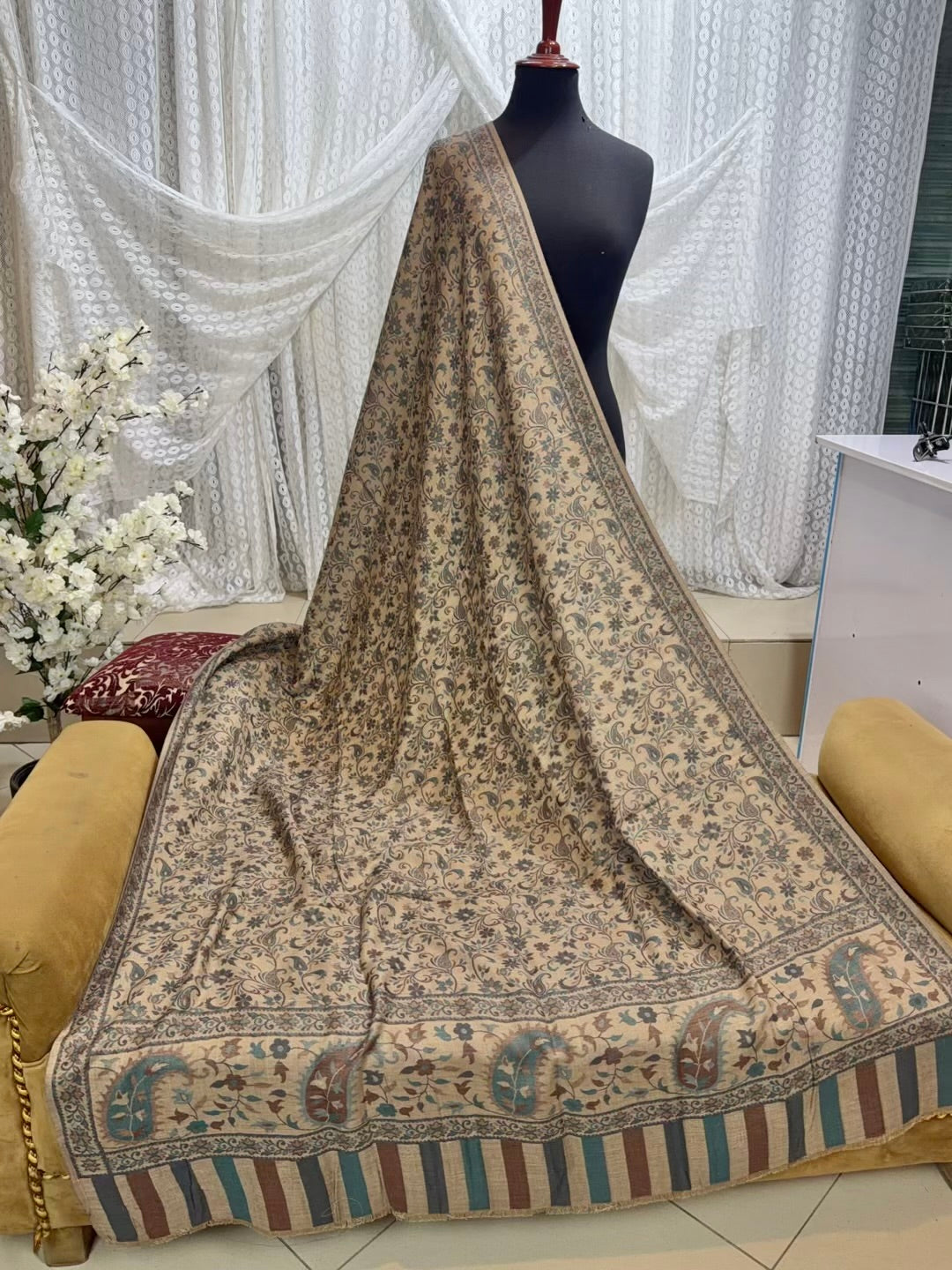 2 Piece Chikankari Lawn Suit Orange