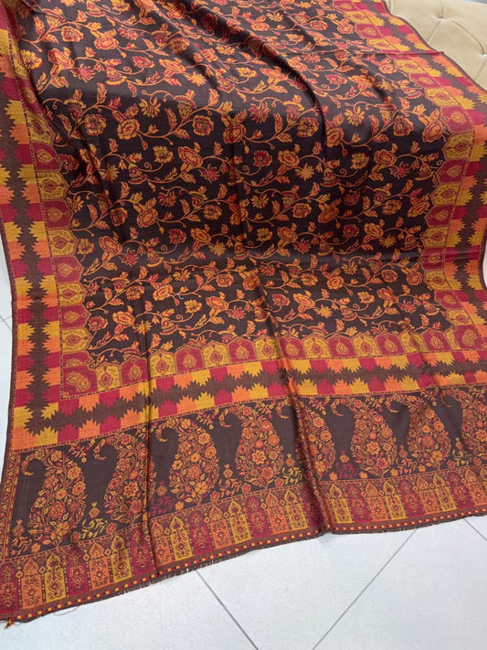 Pashmina Wool Kani Shawl in Full Size Multi Color | K406