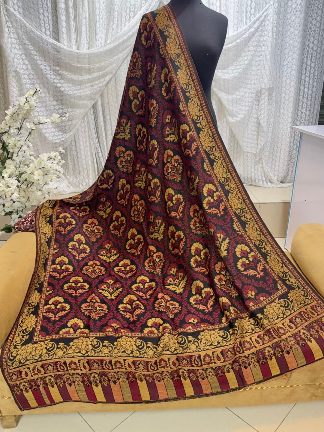 2 Piece Chikankari Lawn Suit Orange