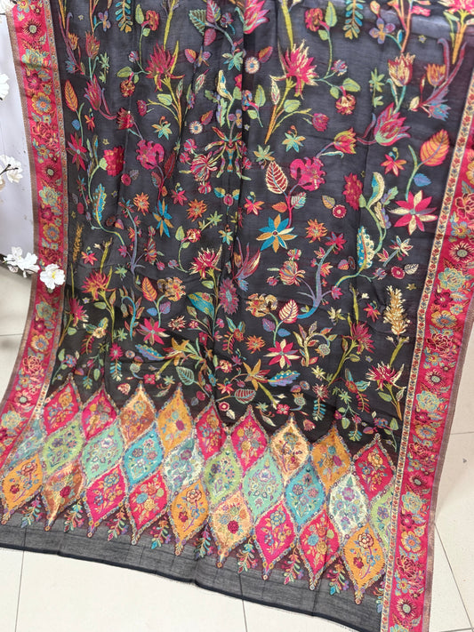Luxury Kani Silk Shawl, Wedding Wrap Perfect Gift Made in Kashmir