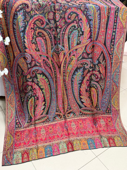Luxury Kani Silk Shawl, Wedding Wrap Perfect Gift Made in Kashmir | KS212