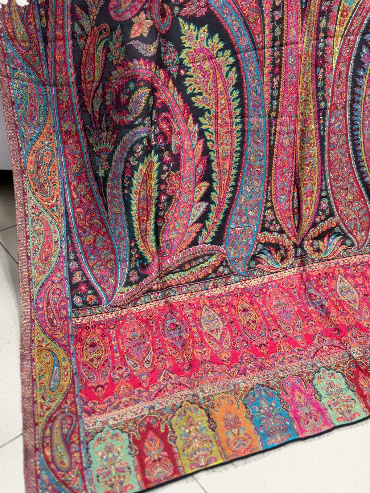 Luxury Kani Silk Shawl, Wedding Wrap Perfect Gift Made in Kashmir | KS212