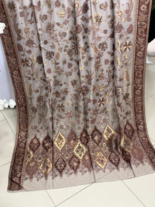 Luxury Kani Silk Shawl, Wedding Wrap Perfect Gift Made in Kashmir