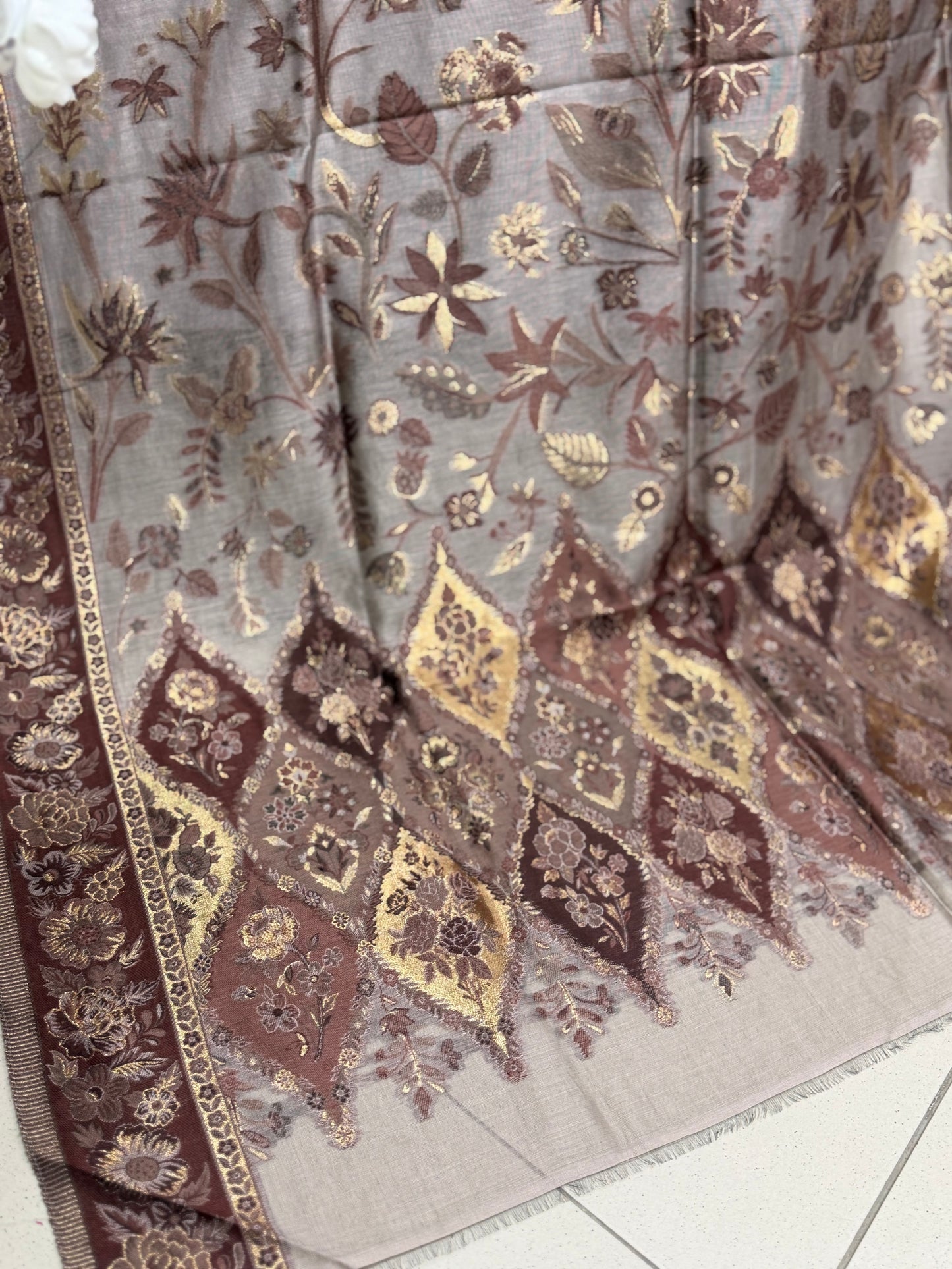 Luxury Kani Silk Shawl, Wedding Wrap Perfect Gift Made in Kashmir