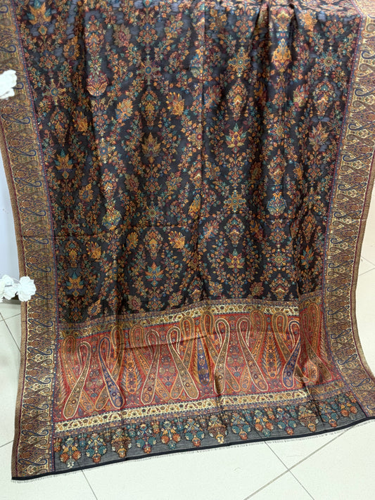 Luxury Kani Silk Shawl, Wedding Wrap Perfect Gift Made in Kashmir
