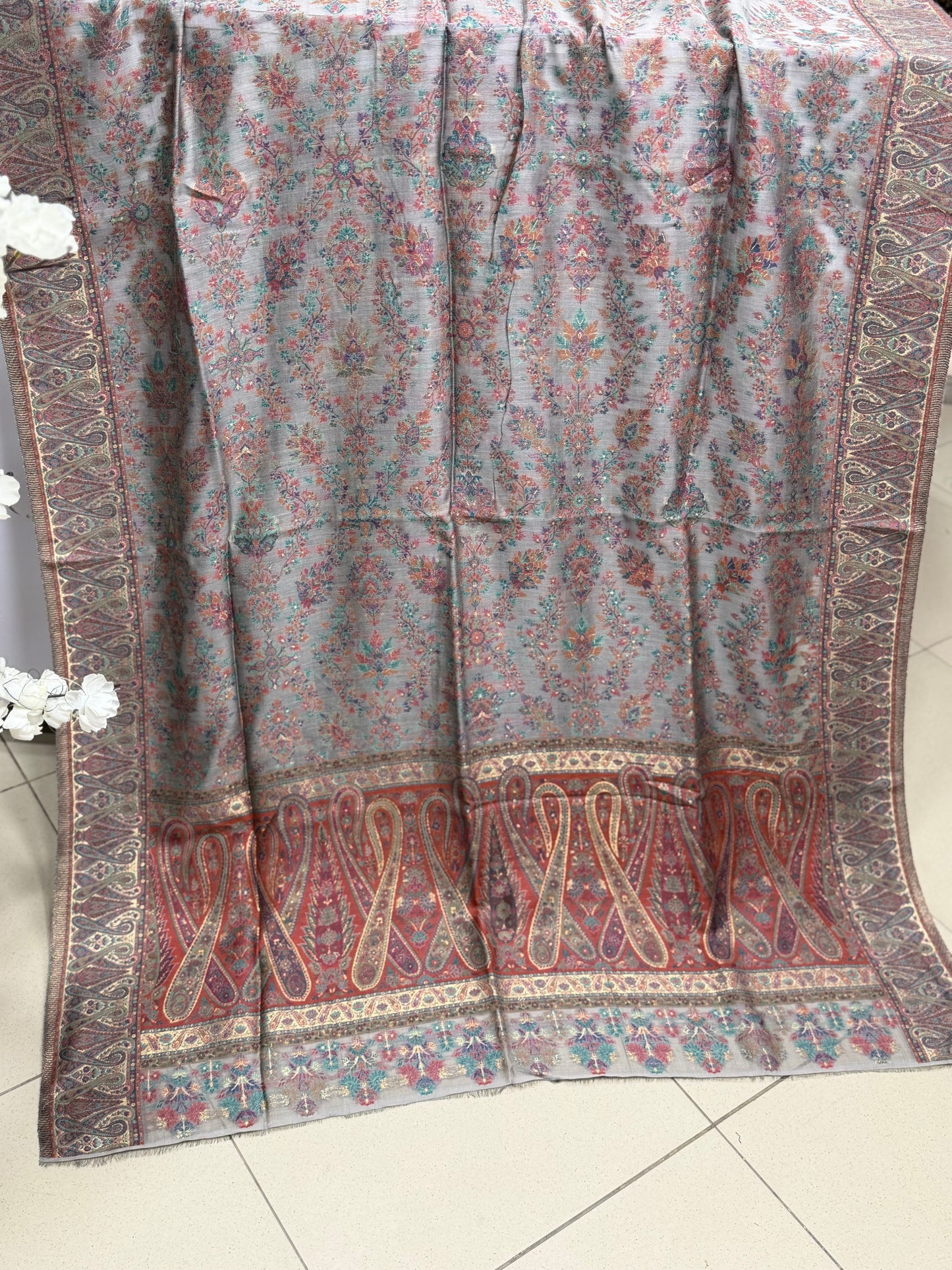 Luxury Kani Silk Shawl, Wedding Wrap Perfect Gift Made in Kashmir
