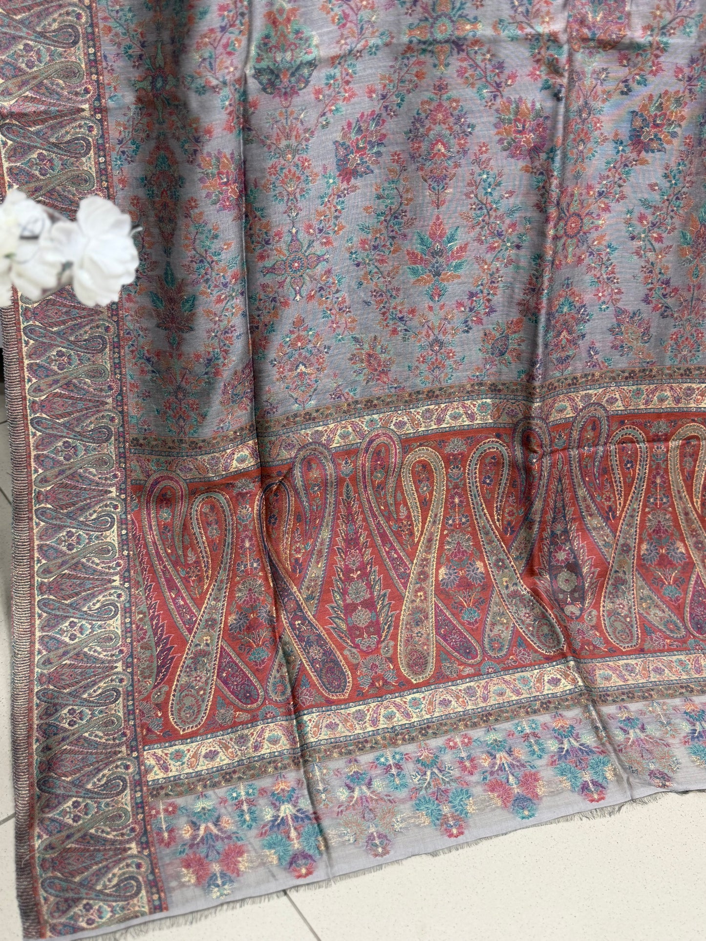Luxury Kani Silk Shawl, Wedding Wrap Perfect Gift Made in Kashmir