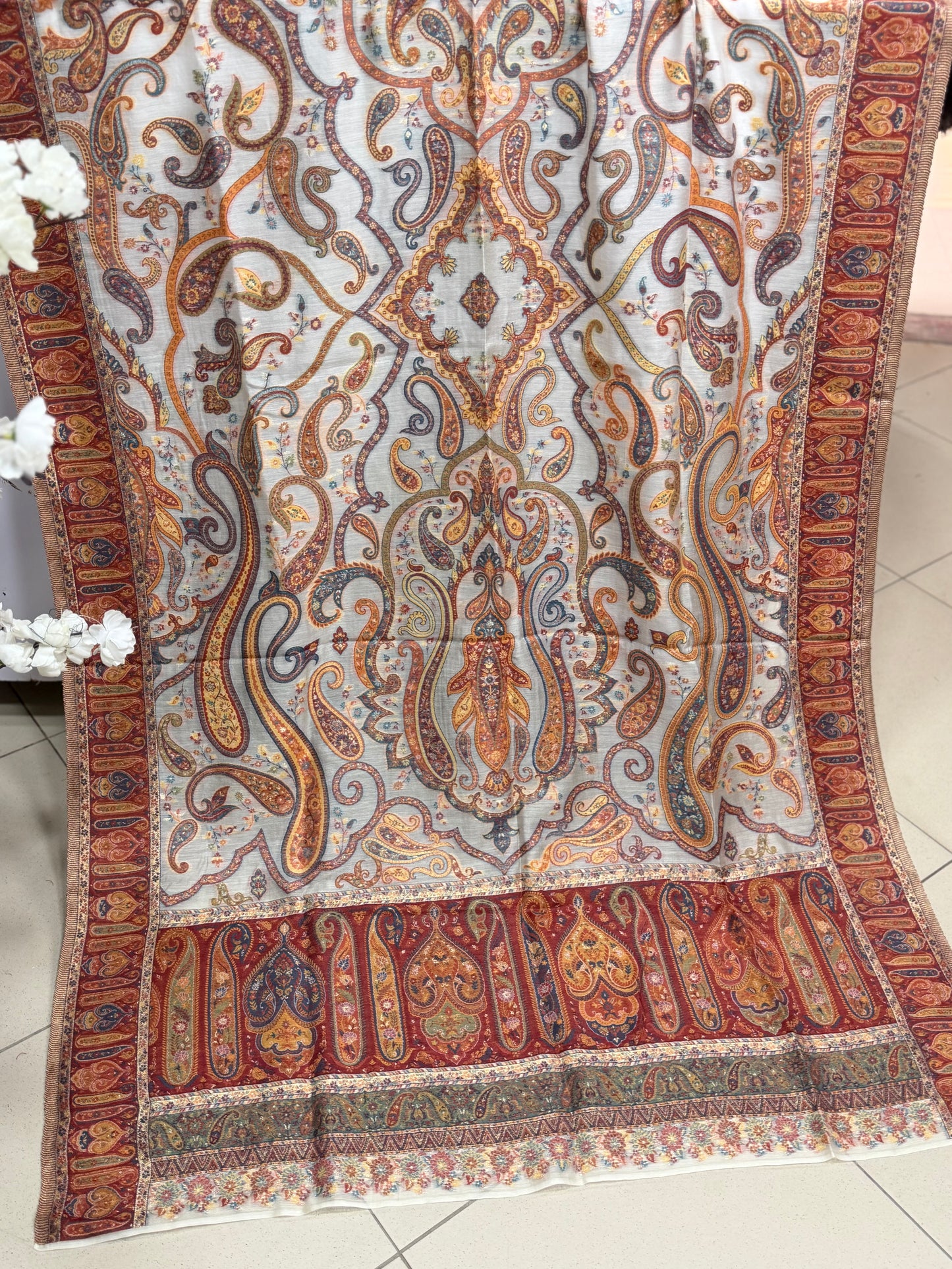 Luxury Kani Silk Shawl, Wedding Wrap Perfect Gift Made in Kashmir