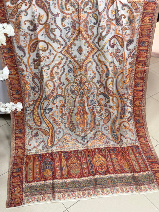Luxury Kani Silk Shawl, Wedding Wrap Perfect Gift Made in Kashmir