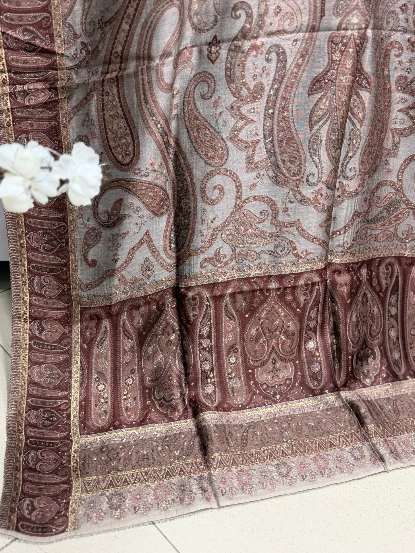 Luxury Kani Silk Shawl, Wedding Wrap Perfect Gift Made in Kashmir