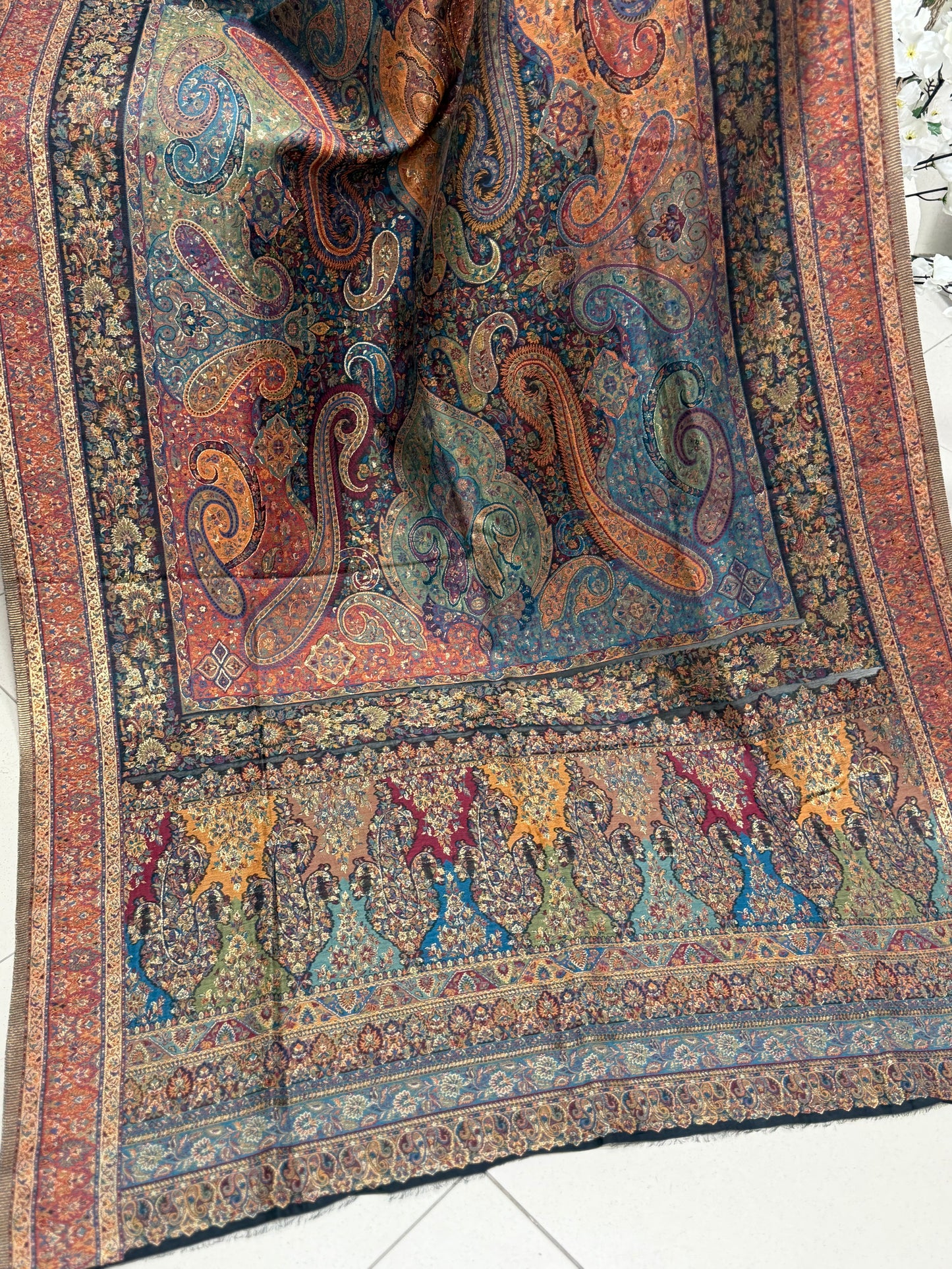 Luxury Kani Silk Shawl, Wedding Wrap Perfect Gift Made in Kashmir