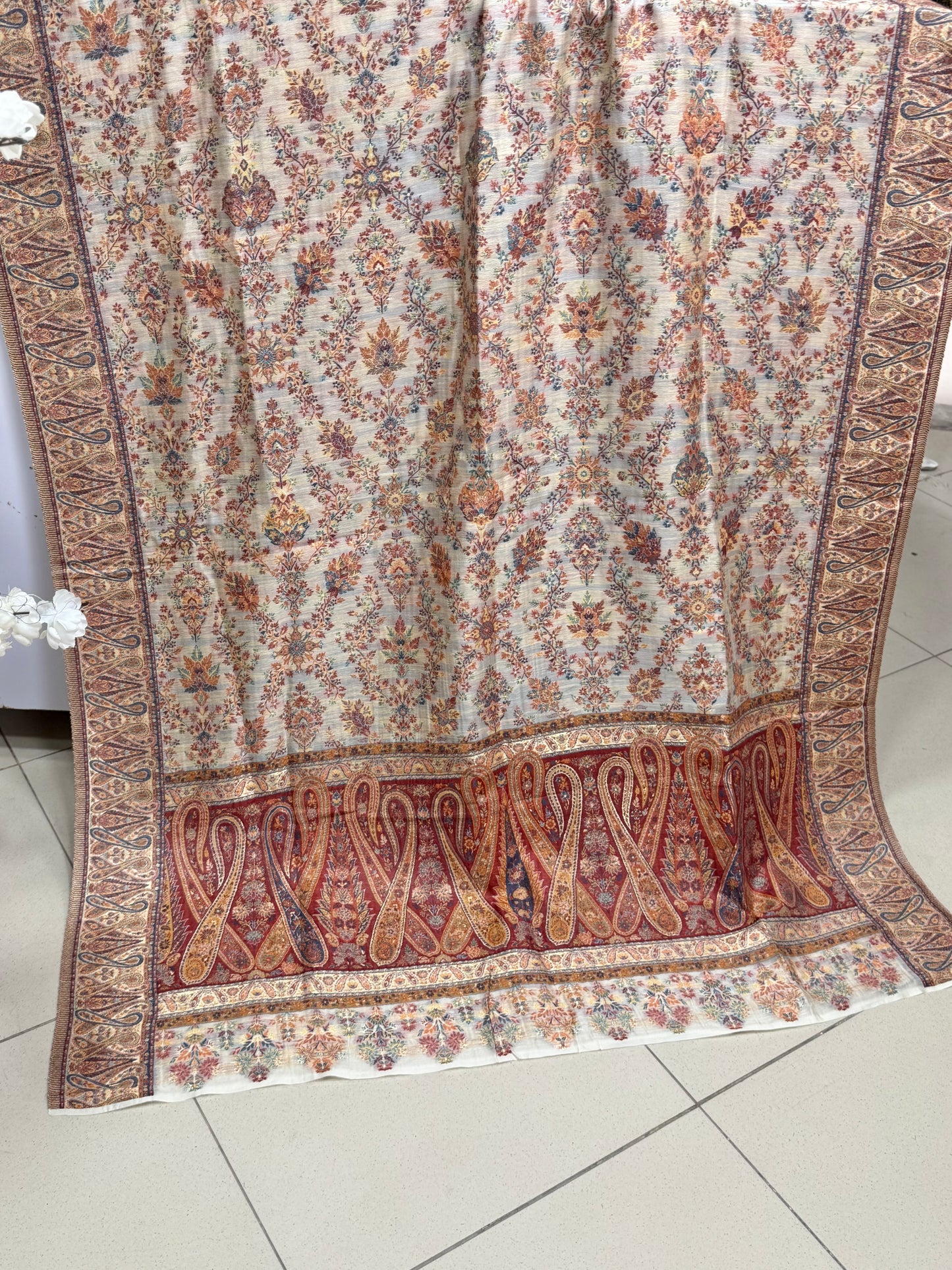 Luxury Kani Silk Shawl, Wedding Wrap Perfect Gift Made in Kashmir