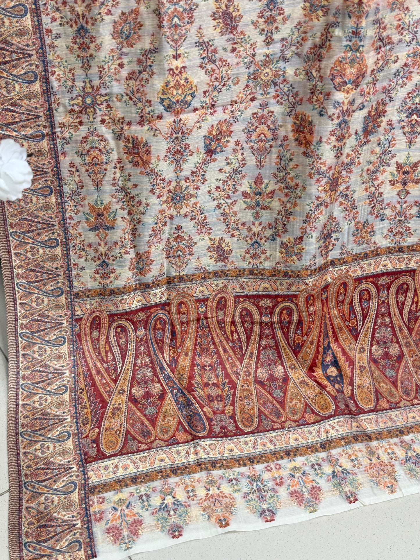 Luxury Kani Silk Shawl, Wedding Wrap Perfect Gift Made in Kashmir