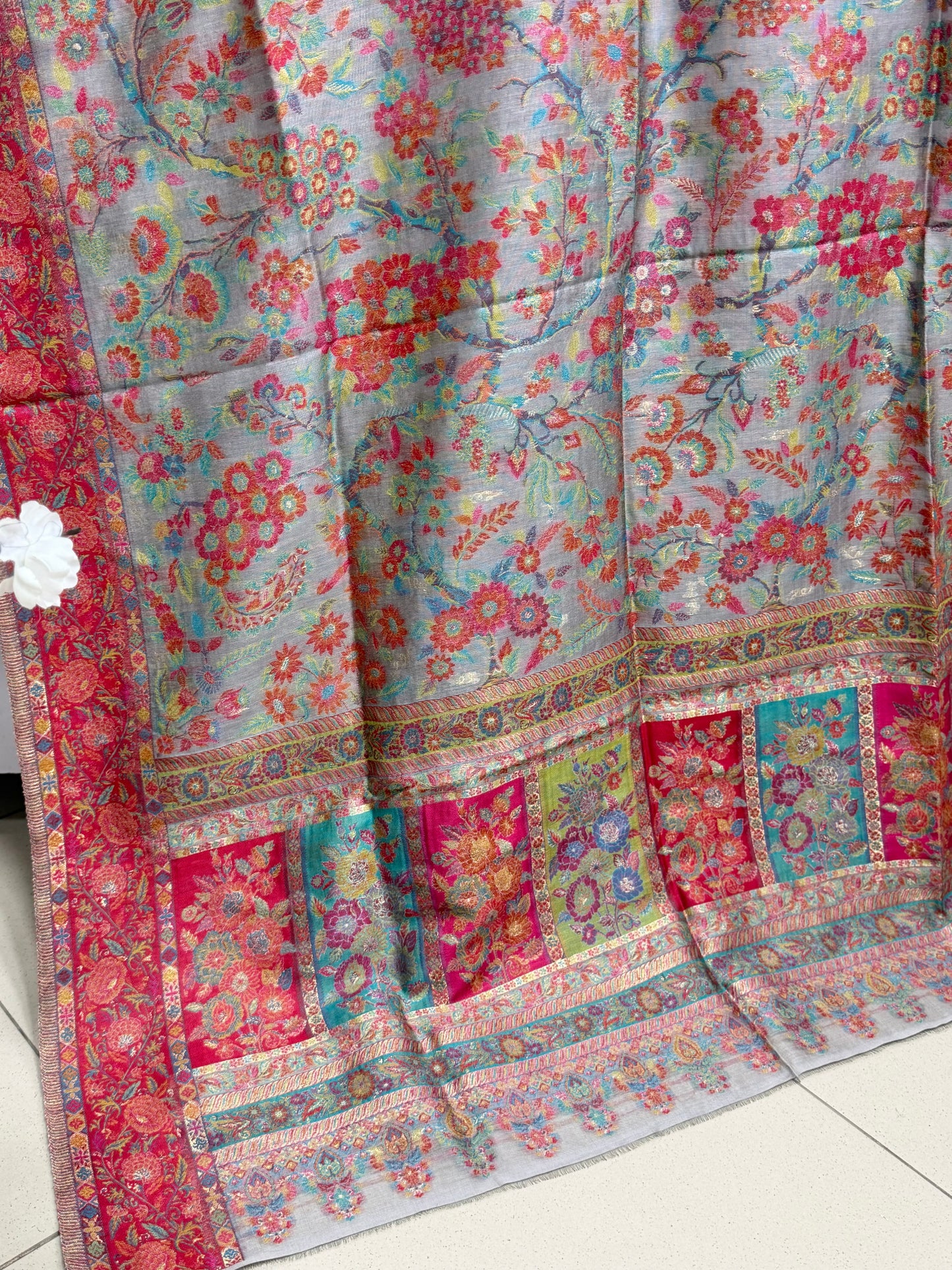 Luxury Kani Silk Shawl, Wedding Wrap Perfect Gift Made in Kashmir