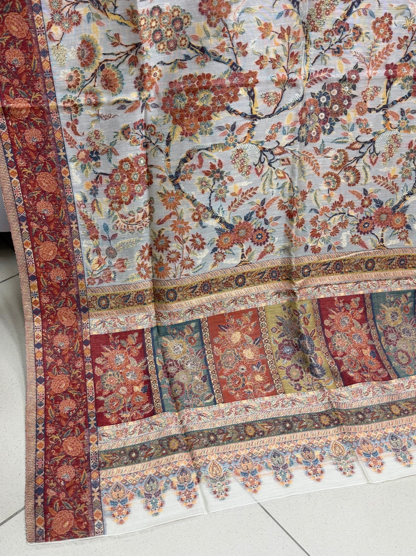 Luxury Kani Silk Shawl, Wedding Wrap Perfect Gift Made in Kashmir