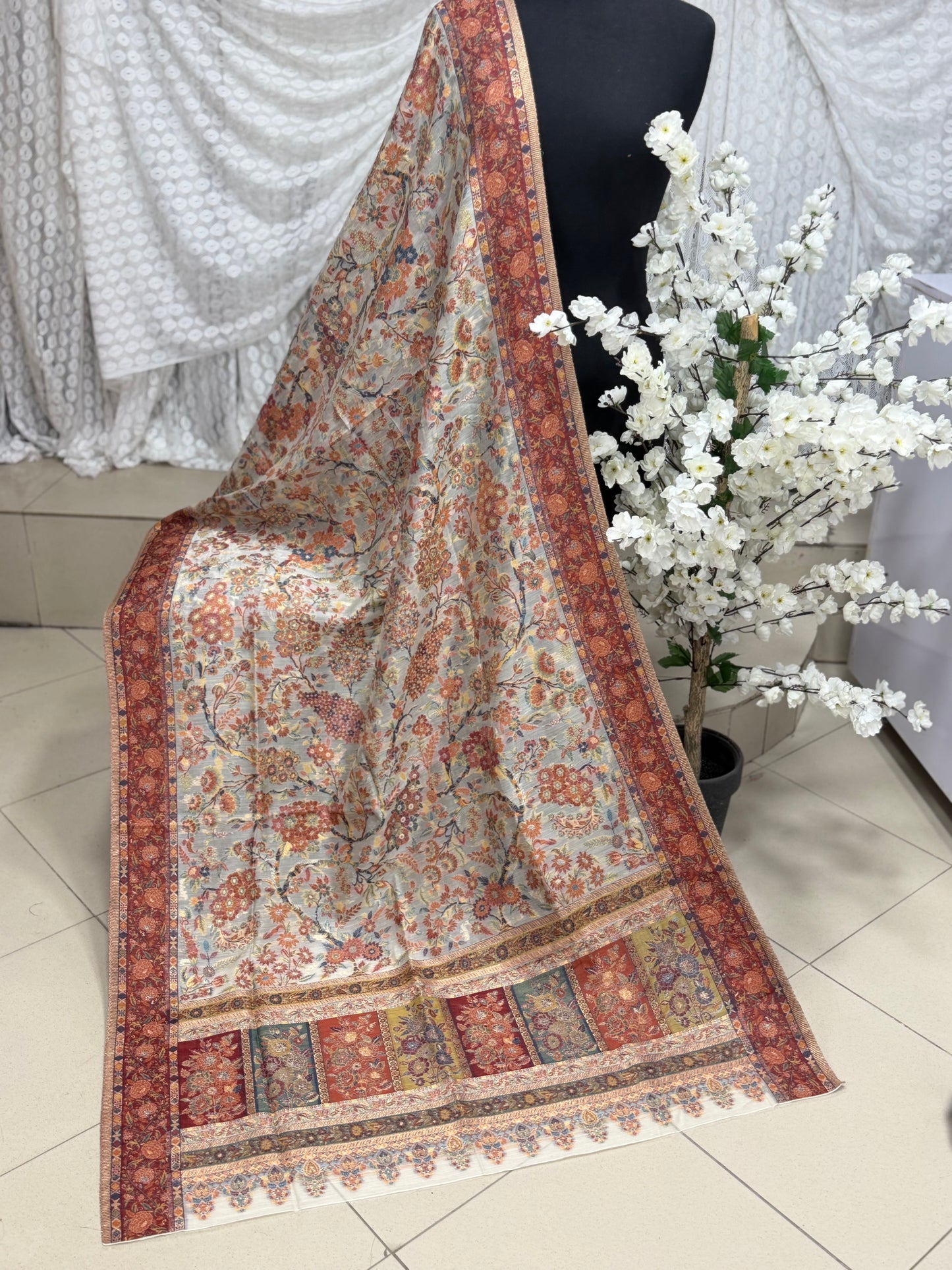 Luxury Kani Silk Shawl, Wedding Wrap Perfect Gift Made in Kashmir