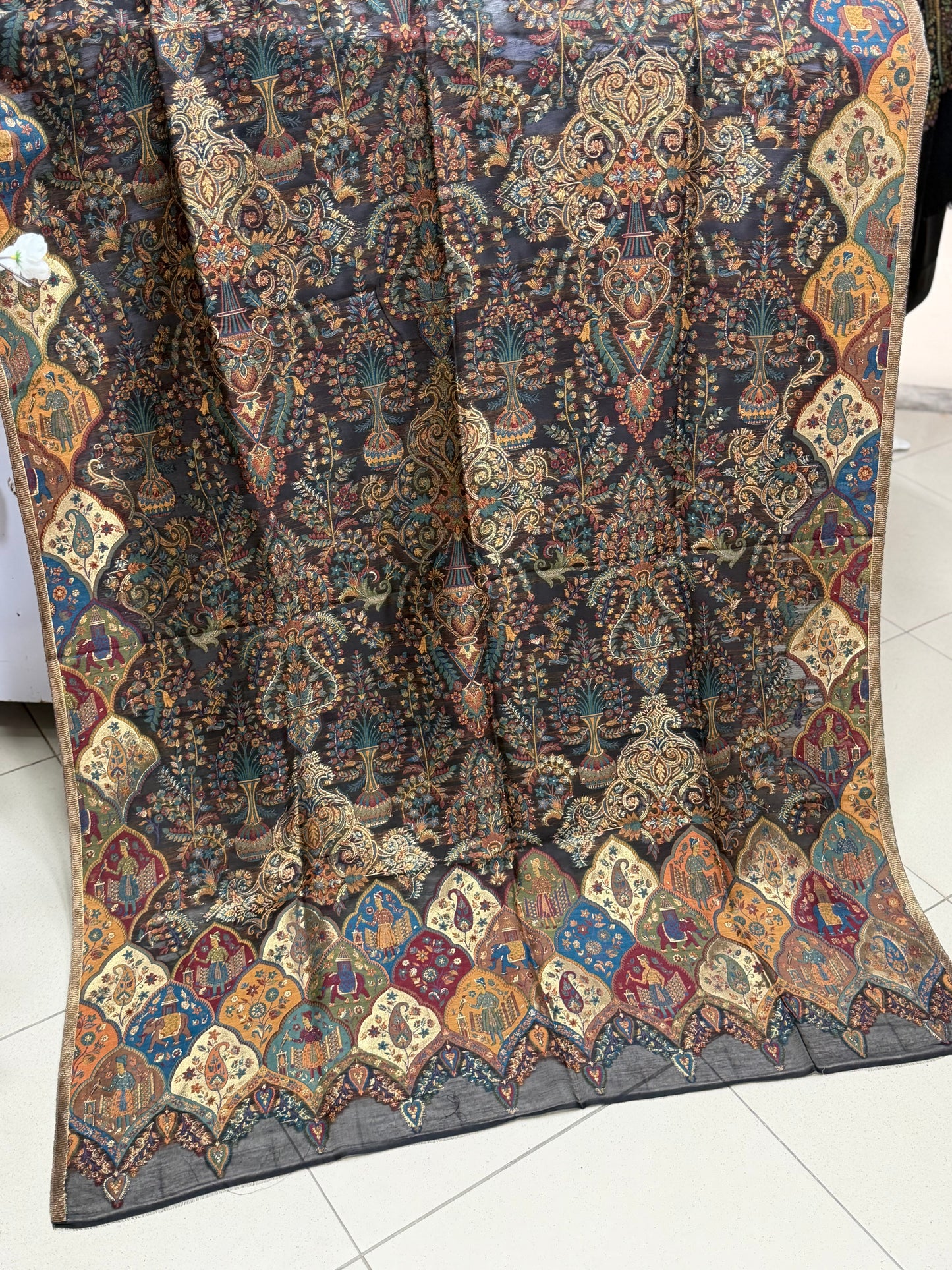 Luxury Kani Silk Shawl, Wedding Wrap Perfect Gift Made in Kashmir