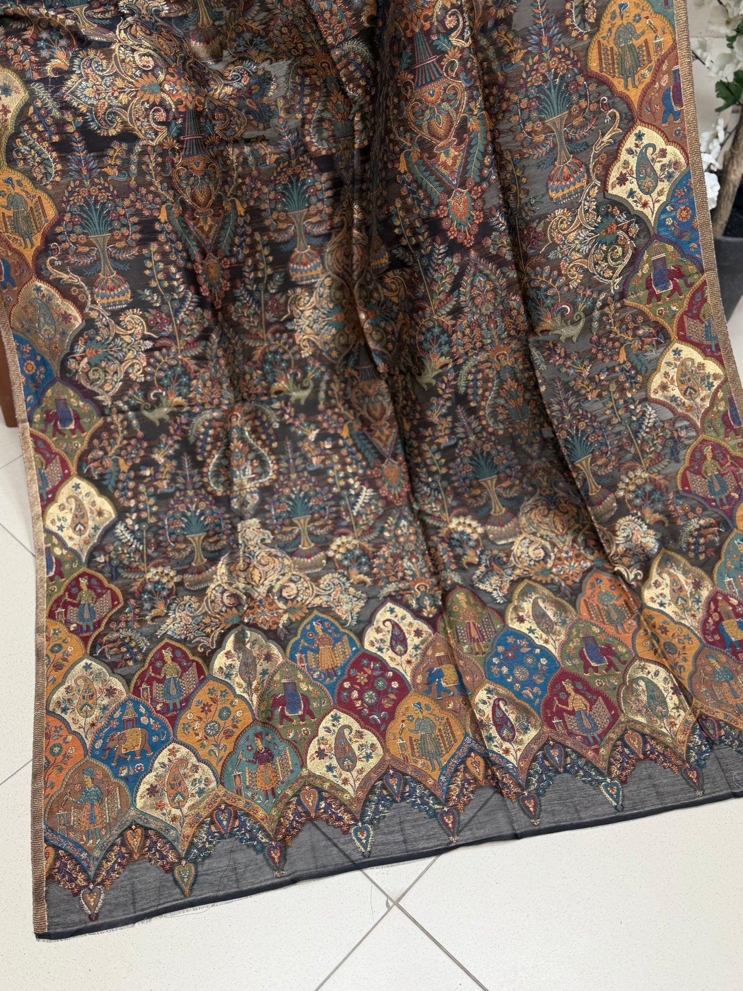 Luxury Kani Silk Shawl, Wedding Wrap Perfect Gift Made in Kashmir