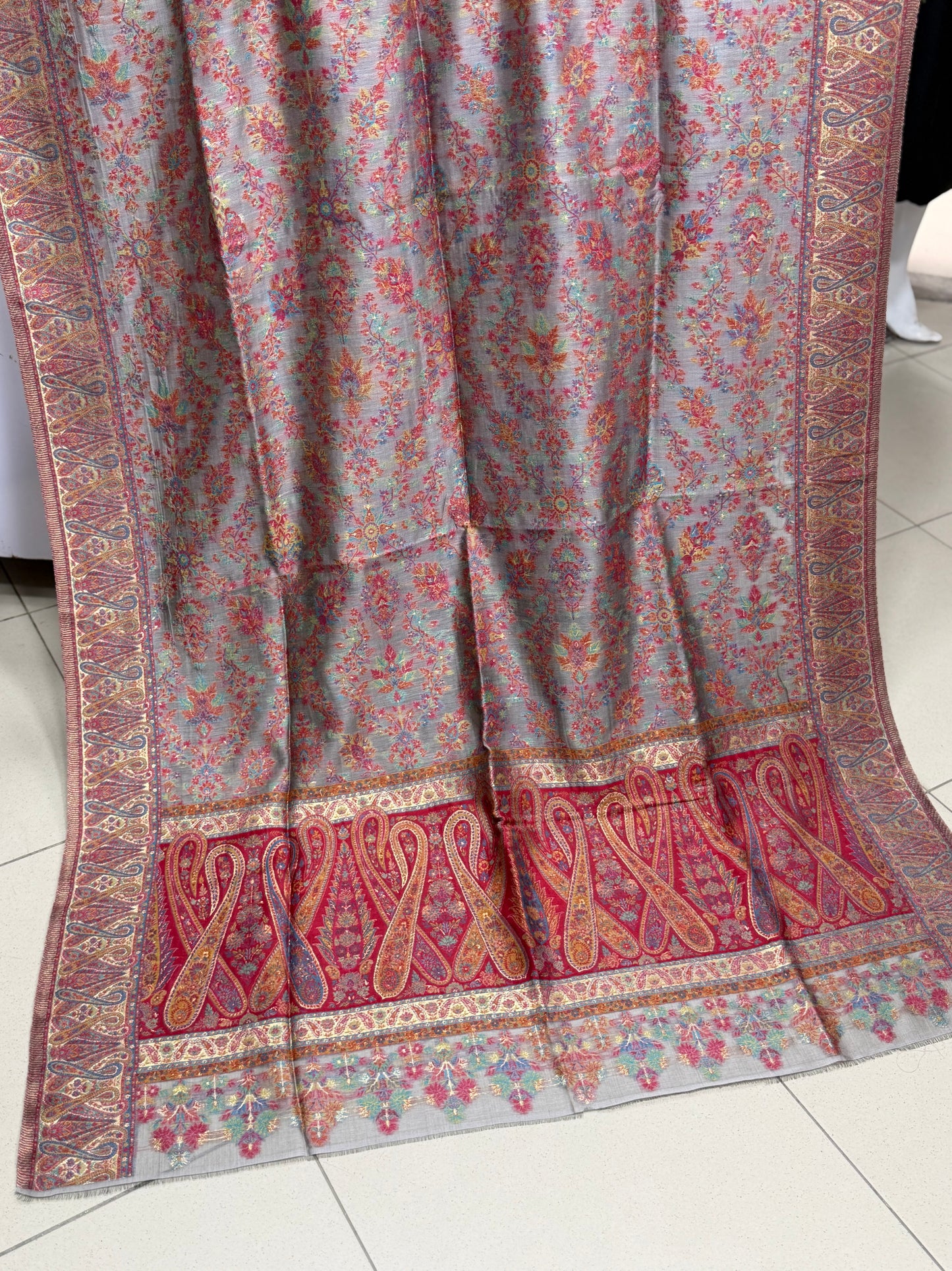Luxury Kani Silk Shawl, Wedding Wrap Perfect Gift Made in Kashmir