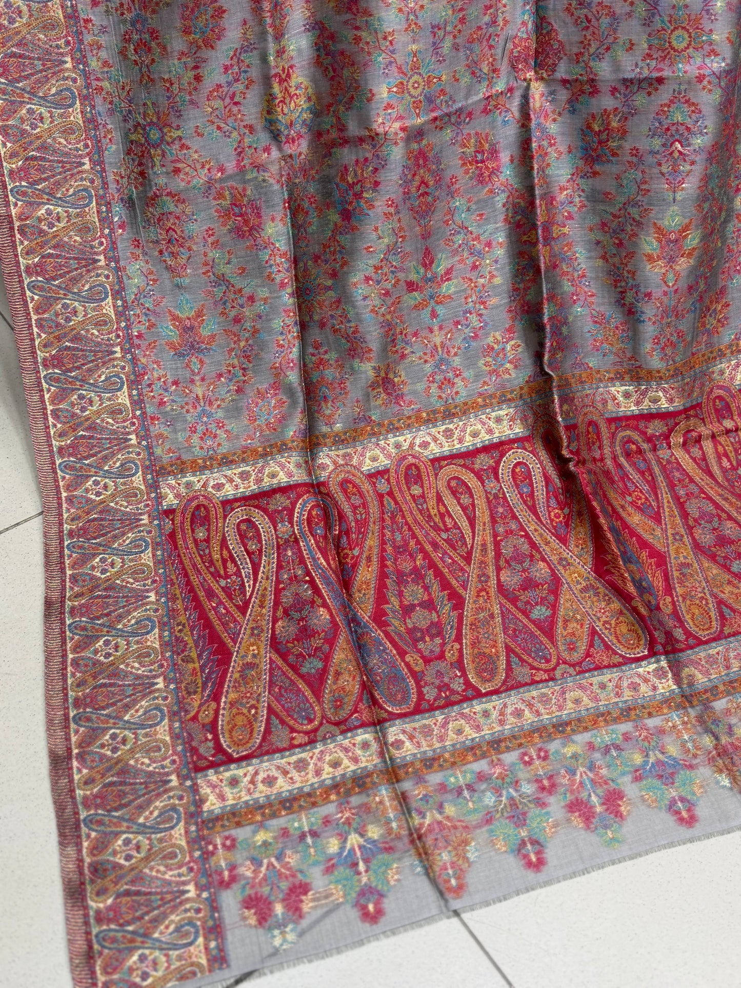 Luxury Kani Silk Shawl, Wedding Wrap Perfect Gift Made in Kashmir