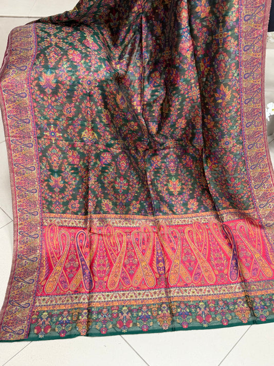 Luxury Kani Silk Shawl, Wedding Wrap Perfect Gift Made in Kashmir