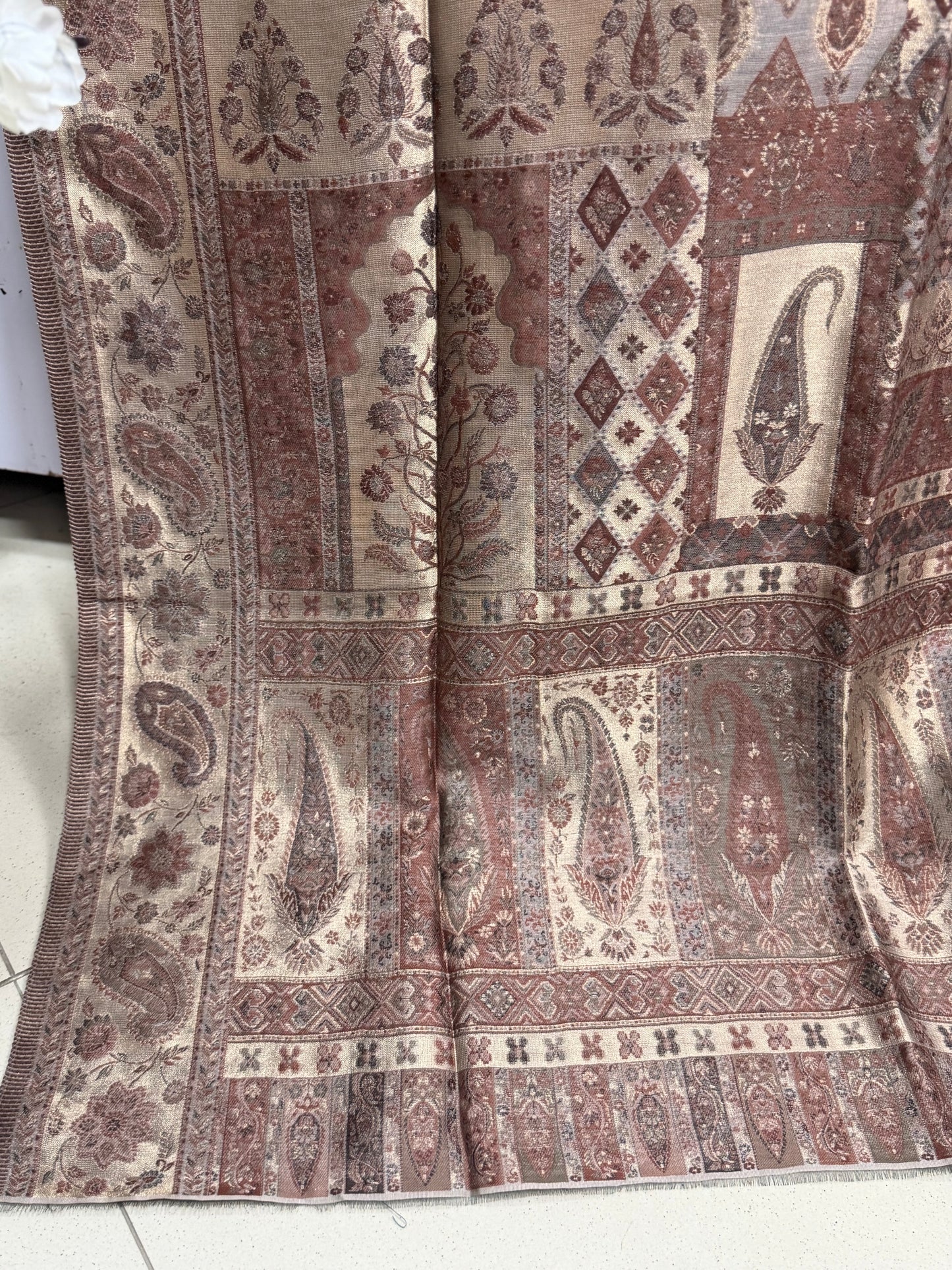 Moonlight Kani Silk Shawl, Wedding Wrap Perfect Gift Made in Kashmir