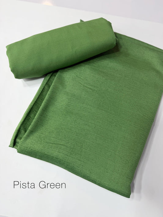 Marina Khaddi Made Velvet Lining Suit | 2 Piece 5 Meters Suit Perfect Gift | Pista Green