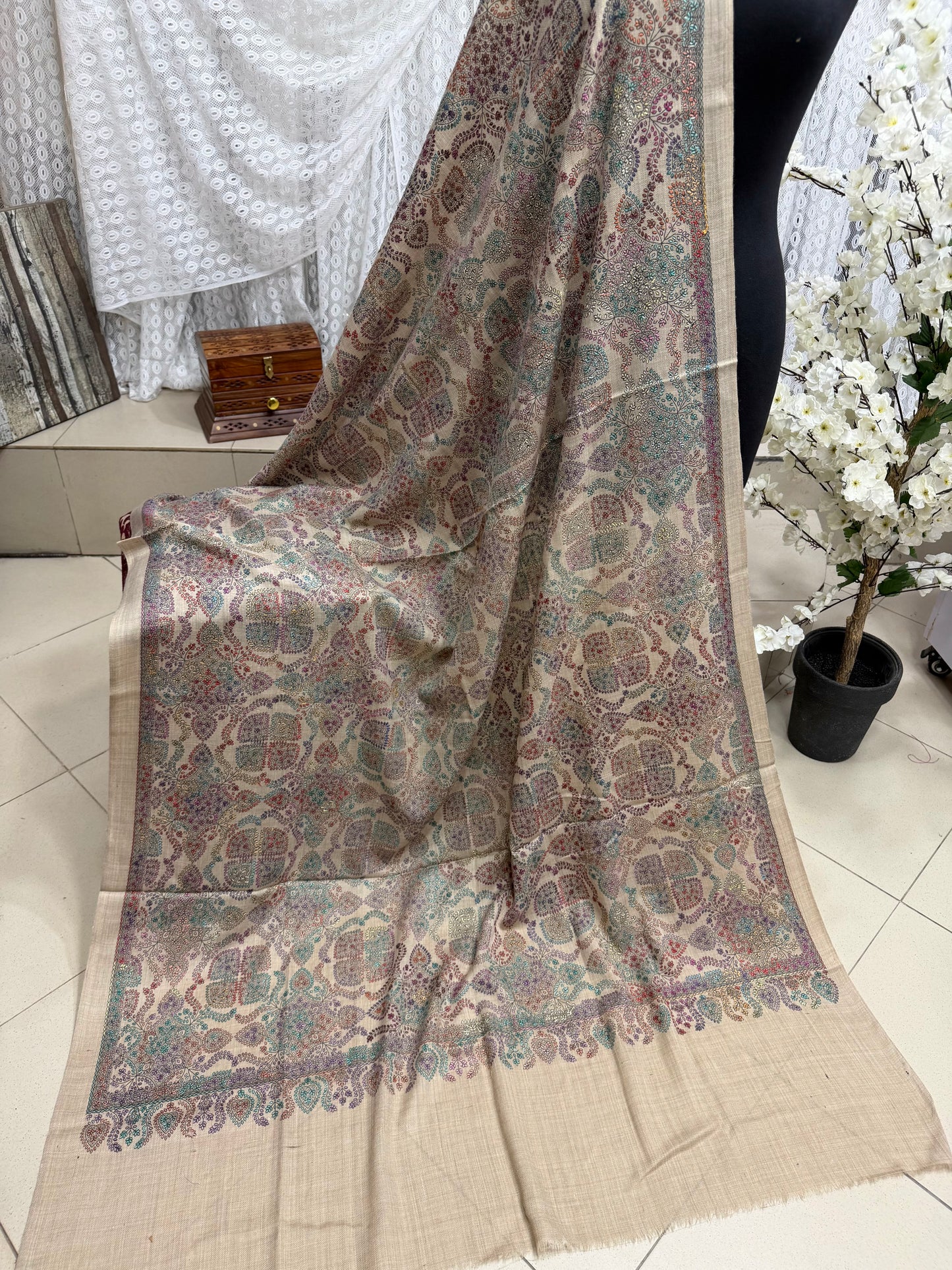 2 Piece Chikankari Lawn Suit Blue