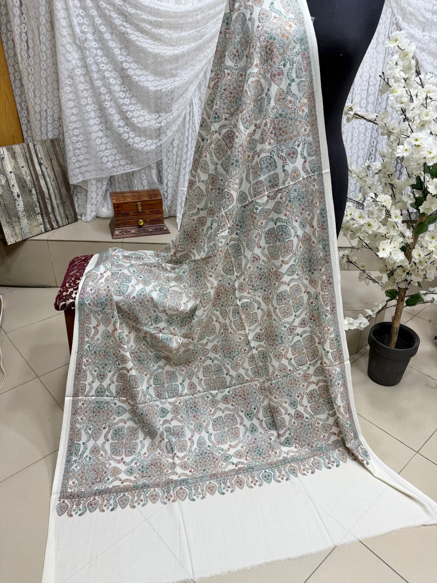 2 Piece Chikankari Lawn Suit Blue