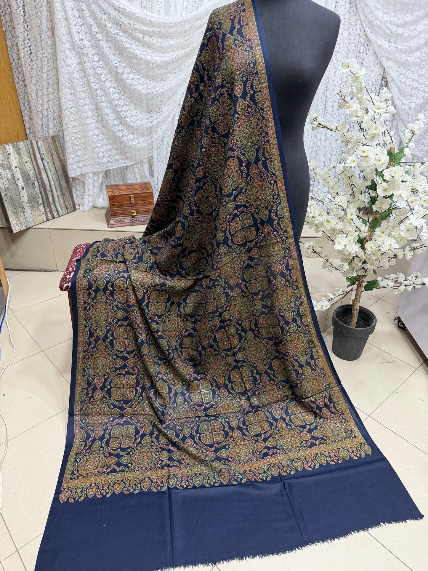 2 Piece Chikankari Lawn Suit Blue