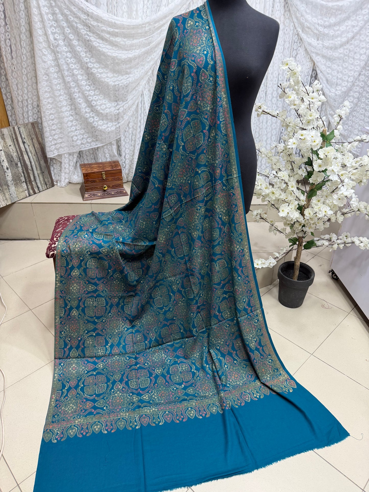 2 Piece Chikankari Lawn Suit Blue
