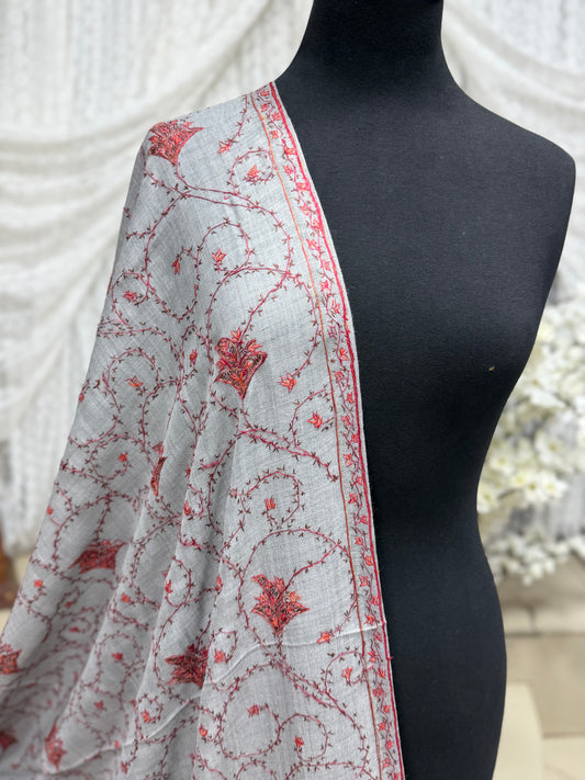 Pashmina Handmade Full Embroidered Souzni Shawl Beautiful New Design 2025 Collection Made in Kashmir