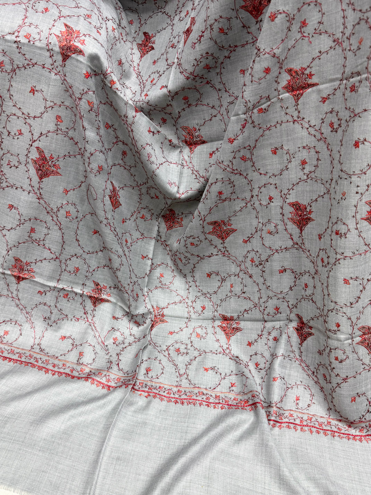 Pashmina Handmade Full Embroidered Souzni Shawl Beautiful New Design 2025 Collection Made in Kashmir