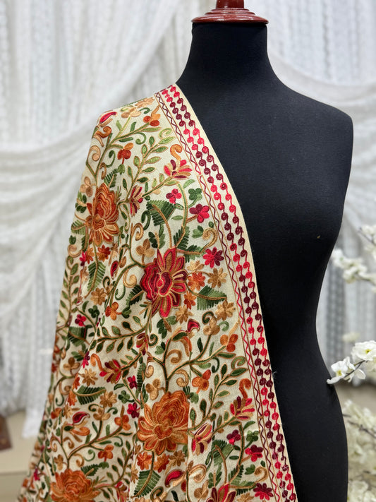 Pashmina Shawl Full Size | Kashmiri Embroidery | Skin