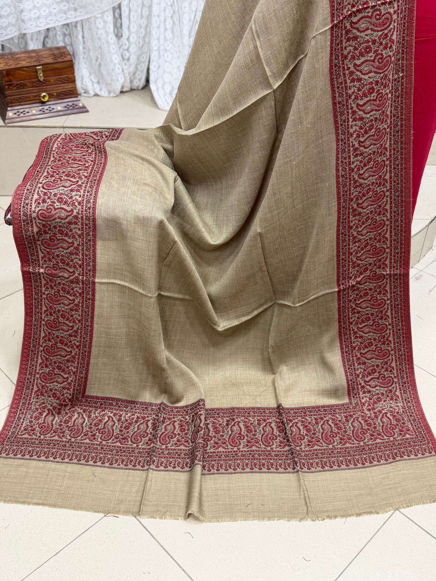 3 Piece Kani Shawl Suit | Plain Marina Suit With Kani Pashmina Shawl Perfect Gift