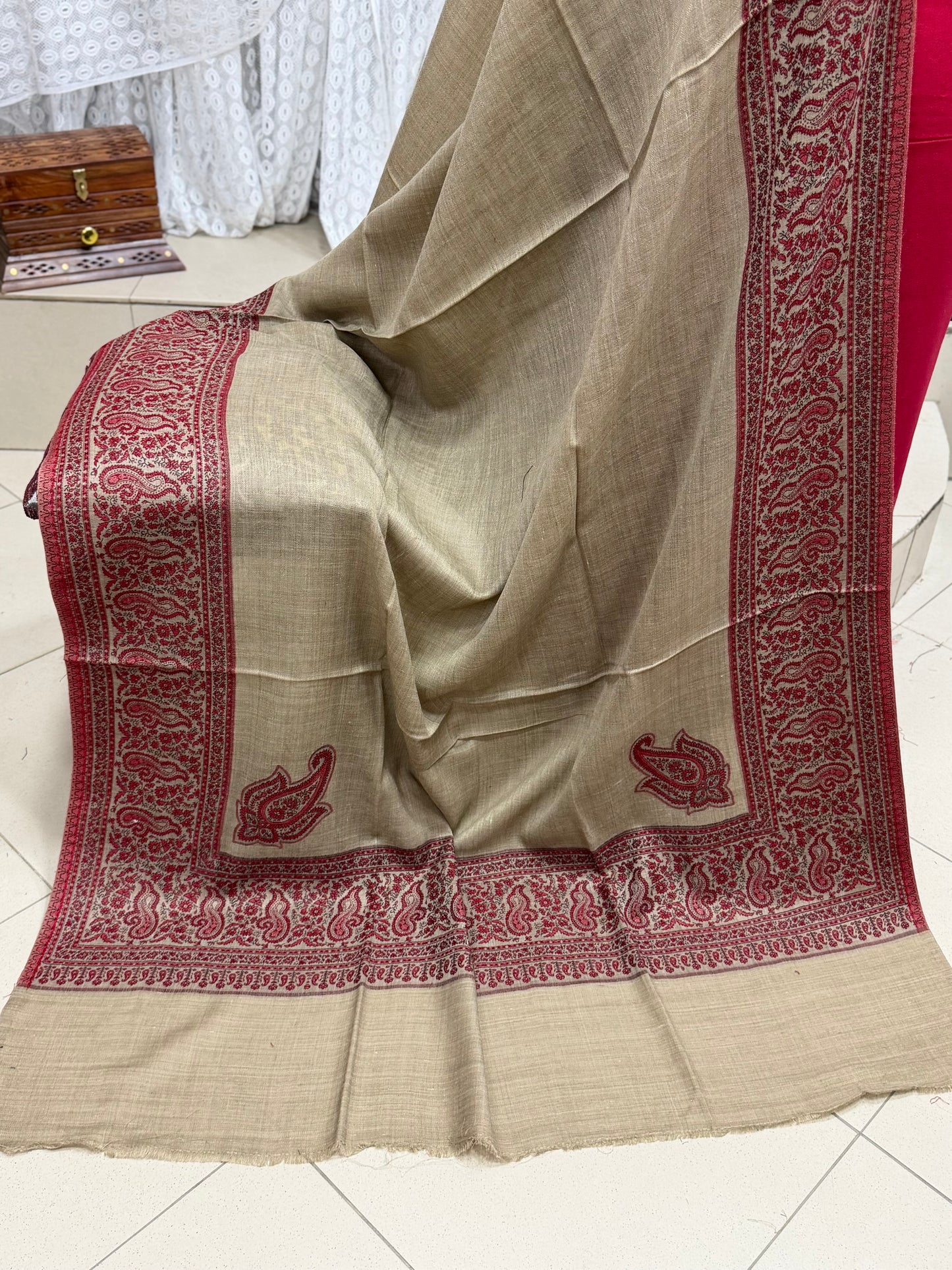 3 Piece Kani Shawl Suit | Plain Marina Suit With Kani Pashmina Shawl Perfect Gift