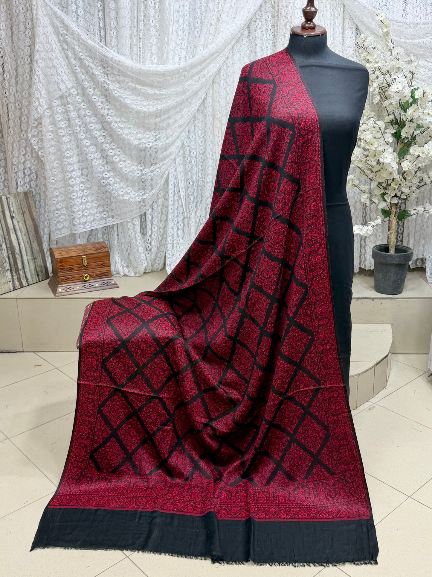 3 Piece Kani Shawl Suit | Plain Marina Suit With Kani Pashmina Shawl Perfect Gift